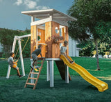 Avenlur | Forest - Modern Backyard Outdoor Swing Set 2 Swings And Trapeze Bar