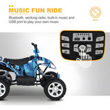 Uenjoy 24V Off-Road 4x4 Kids Ride-On ATV, Blue