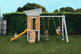 Avenlur | Forest - Modern Backyard Outdoor Swing Set 2 Swings And Trapeze Bar