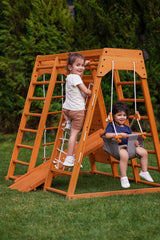Avenlur | Magnolia 7-in-1 Real Wood Playset | Indoor & Outdoor Climbing Gym for Kids