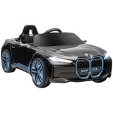 Aosom 12V Electric Ride on Car with Remote Control, 3.1 MPH Kids Ride-on Toy for Boys and Girls with Portable Battery, Suspension System, Horn Honking, Music, Lights, White