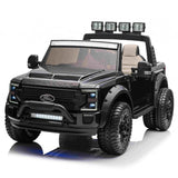 2 Seaters 24V Licensed Ford Super Duty F450 Black Electric Kids' Ride On Car with Parental Remote Control Perfect Gift - Kids On Wheelz