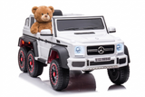 Mercedes Benz AMG G63 6X6 1-Seater 12V Ride-on Car w/ 6 Rubber Wheels, Leather Seat, USB, MP3, SD, Storage, Parent RC