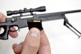 Goat Gun Miniature 1:3 Scale Model Mini Sniper Model SR L96 Diecast Metal Building Kit - Black