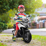 Qaba 12V Kids Ride-On Motorbike Toy with Training Wheels