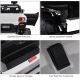 Aosom 12V Ride On Police Car 2 Seater For 3 - 8 Years Old Kids W/ Parental Remote Control Led Lights Mp3 Black