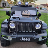 Jeep Rubicon 4x4 2 Seater Rubber Tires 12V Kids Ride On Car | off-road