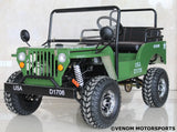 MINI JEEP RIDE ON FOR ADULTS/KIDS 125CC - MILITARY GREEN Kids On Wheelz