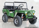 MINI JEEP RIDE ON FOR ADULTS/KIDS 125CC - MILITARY GREEN Kids On Wheelz