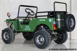 MINI JEEP RIDE ON FOR ADULTS/KIDS 125CC - MILITARY GREEN Kids On Wheelz