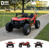 High Speed 2.0 24V Dune Buggy Up To 15 km/h Off-Road UTV Limited Edition Black with Remote Control and Rubber Tires