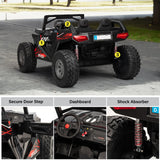 High Speed 2.0 24V Dune Buggy Up To 15 km/h Off-Road UTV Limited Edition Black with Remote Control and Rubber Tires