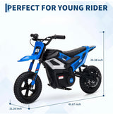 GE 2.0 24V Electric Dirt Bike 380W Electric Motorcycle - Up to 13.67Mile/h Long-Range, Ride on Motorcycle 25km Range,