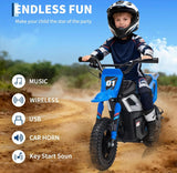GE 2.0 24V Electric Dirt Bike 380W Electric Motorcycle - Up to 13.67Mile/h Long-Range, Ride on Motorcycle 25km Range,
