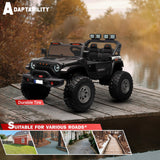 HAVOC 2.0 2-Seater Lifted Jeep 24V Ride On– Quad Motors, EVA Wheels, LED Kit, Extendable Jeep