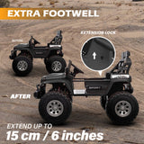 HAVOC 2.0 2-Seater Lifted Jeep 24V Ride On– Quad Motors, EVA Wheels, LED Kit, Extendable Jeep