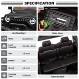 HAVOC 2.0 2-Seater Lifted Jeep 24V Ride On– Quad Motors, EVA Wheels, LED Kit, Extendable Jeep