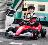 Formula F1 24V Highspeed Upto 15km Kids Ride-On Go-Kart | Drifting, LED Glow Lights & Remote Contro