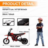 Max 2.0 Electric Dirt Bike for Kids, 24V 350W Motor, Max 24 km/h
