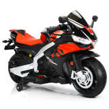 Junior Aprilia RSV4 12V Super Motorcycle With Music, Lights and Rubber Wheels