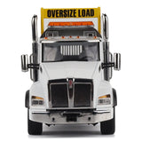 1:50 Kenworth T880 SBFA Daycab Tridem Tractor with Trail King TK 120 HDG Lowboy Trailer White, Transport Series, 71139