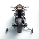 12V BMW HP4 Kids' Super Motorcycle W/ EVA Rubber Wheels, Music & Lights Blue