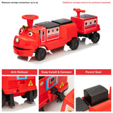 Chuggington Electric Ride-On Train with Whistle, Music Player & 2+/2 Seater – 12V