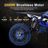 MotoTec 60v Pro Electric Dirt Bike 2000w Lithium