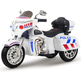 Police Harley Style NEL R1800 Kids 12V Electric Ride on Motorcycle White