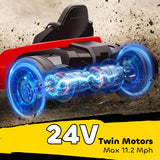 Qaba 24V Kids Ride-On Go Kart Toy