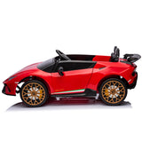 Licensed Lamborghini Huracan S311 24V 4x4 Two Seater Ride on Car Leather Seat Rubber Wheel
