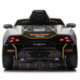 Lamborghini Autentica S319 Kids 12V Electric Ride on Car Grey