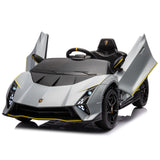 Lamborghini Autentica S319 Kids 12V Electric Ride on Car Grey