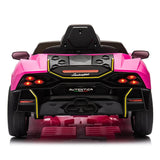 Lamborghini Autentica S319 Kids 12V Electric Ride on Car Pink