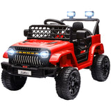 Qaba 12V Ride on Truck, Electric Car for Kids with Remote Control, Suspension, 3 Speeds, USB Music Headlights, Dark Blue