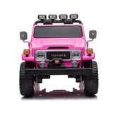 Licensed Toyota Fj-40 S316 24V 4x4 DELUXE Two Seater Ride on Car Leather Seat Rubber Wheel Pink