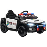 Qaba 12V Kids Ride-On Police Car Toy with Remote Control