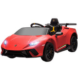 12V Lamborghini Huracan One Seater Kids Electric Car with Remote Control- Qaba