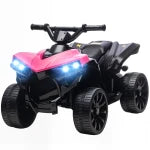 Qaba 6V Kids Ride-On ATV Toy with LED Headlights