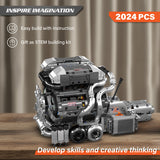 Mould King 8.0L W16 Quad Turbo Engine - 2024Pcs
