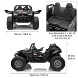 High Speed 24V Dune Buggy Up To 15 km/h Off-Road UTV Limited Edition Black with Remote Control and Rubber Tires (Copy)