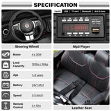 Lifted Monster Jeep 24V 2 Seater Classic Ride on Car with Remote Control, Leather Seat and EVA Tires