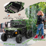 Qaba 24V Kids Ride-On Truck Toy with Remote Control
