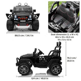 24V Jeep Wrangler 2 Seater Classic Ride on Car Toy with Remote Control and MP3 Player