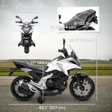 Qaba 12V Kids Ride-On Motorbike Toy with Training Wheels