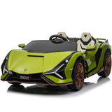 Lamborghini SIAN 24V 2 Seater Ride on Car for Kids with 4WD, Parental Remote Control, EVA Wheels, Leather Seat