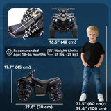 Qaba 6V Kids Ride-On ATV Toy with LED Headlights