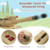 Costway 12V Kids Ride-On Tank Toy with Remote Control
