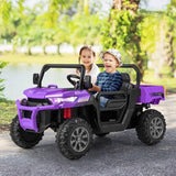 12V 2-Seater Kids Ride On Dump Truck with Dump Bed and Shovel