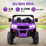 12V 2-Seater Kids Ride On Dump Truck with Dump Bed and Shovel